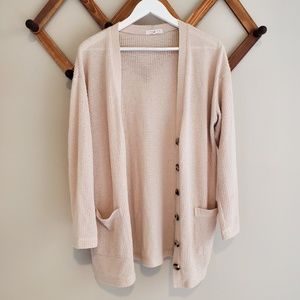 Cream Button Cardigan